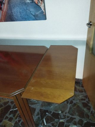 Mesa comedor y 6 sillas de madera 160x85