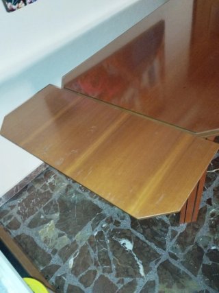 Mesa comedor y 6 sillas de madera 160x85