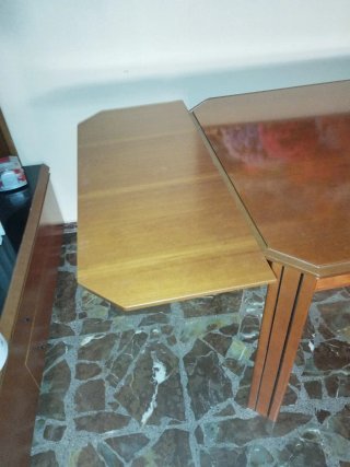 Mesa comedor y 6 sillas de madera 160x85