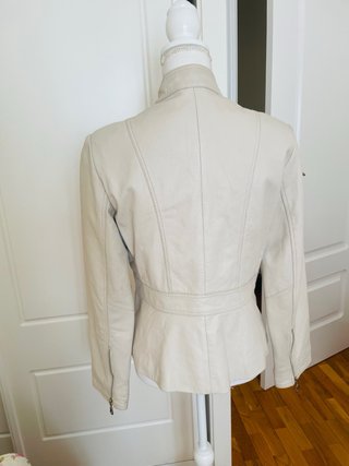 Chaqueta Piel Genuina Vintage Beige ver medidas