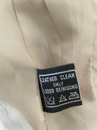 Chaqueta Piel Genuina Vintage Beige ver medidas