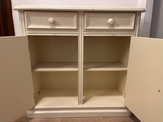 Cómoda recibidor madera blanca