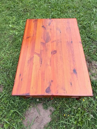 Mesa centro madera maciza rústica