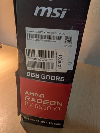 MSI Radeon RX 6600 XT MECH 2X 8GB OC Edition