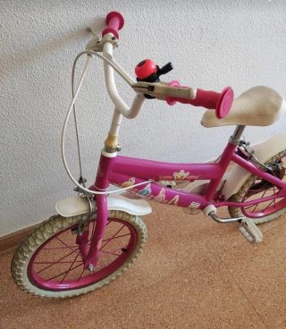 Bicicleta infantil rosa princesas