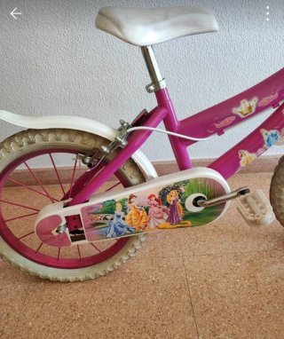 Bicicleta infantil rosa princesas