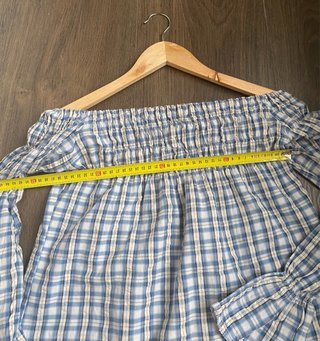 Camisa cuadros fruncida S