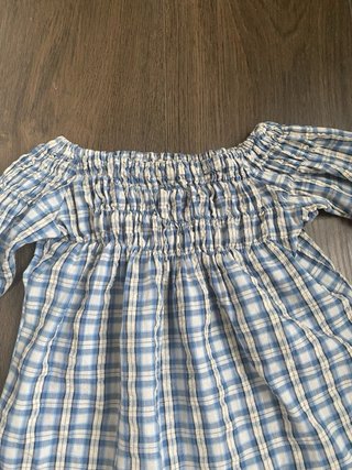 Camisa cuadros fruncida S