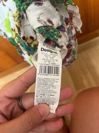 Blusa Túnica Desigual Estampado Pájaros Talla M
