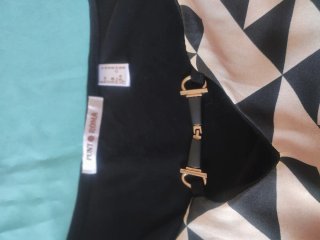 Blusa Punto Roma Talla S Geométrico