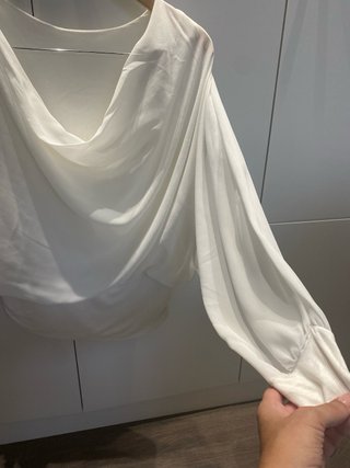 Blusa elegante blanca talla única