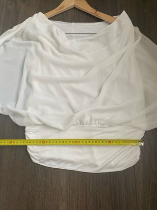 Blusa elegante blanca talla única