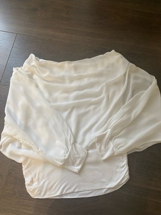 Blusa elegante blanca talla única