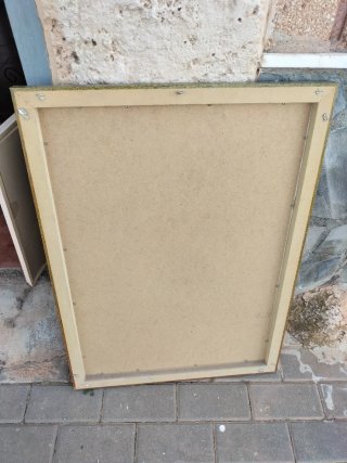 Pareja de cuadros decorativos dorados