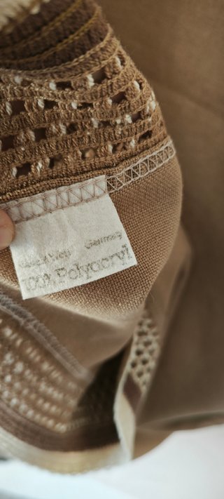 Tovaglia beige/marrone 1,25x1,60m