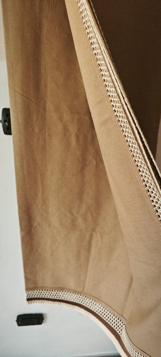 Tovaglia beige/marrone 1,25x1,60m
