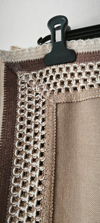 Tovaglia beige/marrone 1,25x1,60m