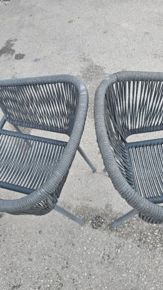 2 Sillas de Jardín Grises