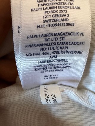 Polo Ralph Lauren Camiseta Blanca Talla S