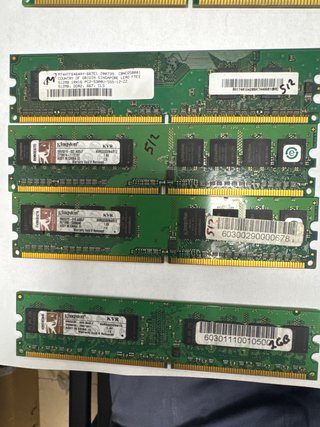 Lote Memorias RAM DDR