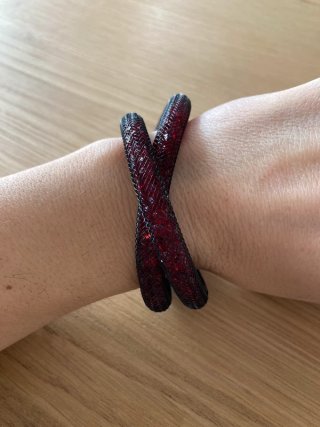 Set 2 bracciali effetto rete