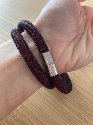 Set 2 bracciali effetto rete