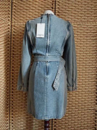 Vestido vaquero con cinturón Talla S