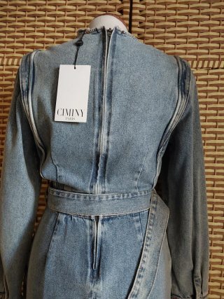 Vestido vaquero con cinturón Talla S