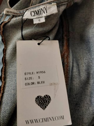 Vestido vaquero con cinturón Talla S