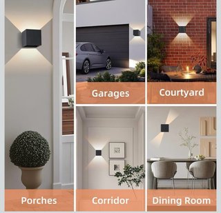 8 Lámparas Cubo Exterior/Interior Luz Cálida