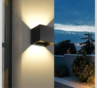 8 Lámparas Cubo Exterior/Interior Luz Cálida