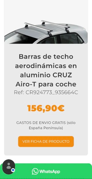 Baca de techo CRUZ Airo T para VW Golf