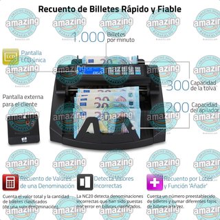 ZZap NC20 Contador Billetes 1000Min Lotes