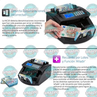 ZZap NC20 Contador Billetes 1000Min Lotes