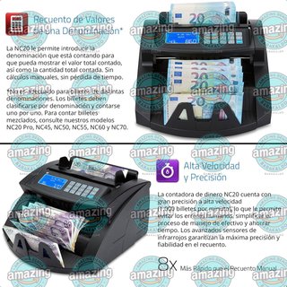 ZZap NC20 Contador Billetes 1000Min Lotes
