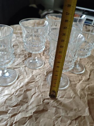 Juego 6 copas duralex de cristal labrado