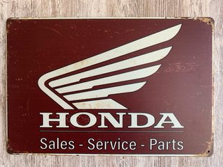 (350) Cartel Honda Metálico Vintage