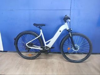 Bicicleta Trekking Eléctrica Cuadro Bajo E-Actv 100 Gris