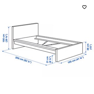 Cama 90x200cm Roble, colchón y somier incluido