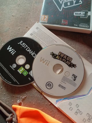 Pack 3 Juegos Wii: Just Dance, La Voz, Wii Play