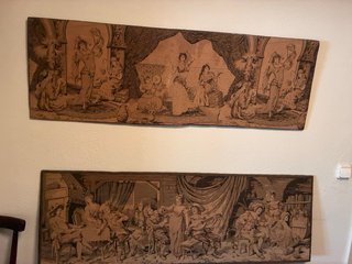 Cuadros textiles antiguos reliquia