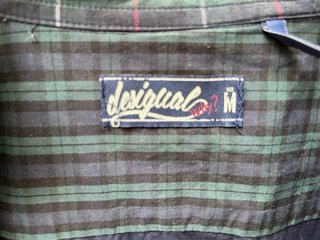 Camisa Desigual de hombre a cuadros y azul