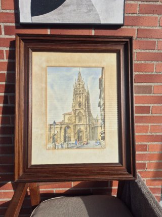 Acuarela Catedral Oviedo