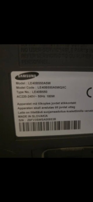 Televisor Samsung 40 Negro (SIN MANDO)