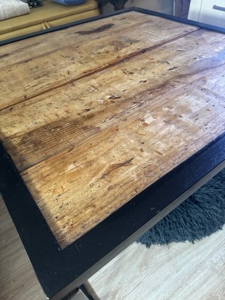 Mesa baja industrial madera