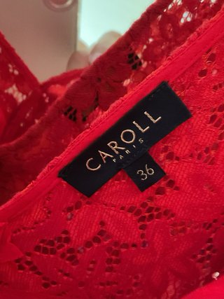 Vestido rojo de encaje