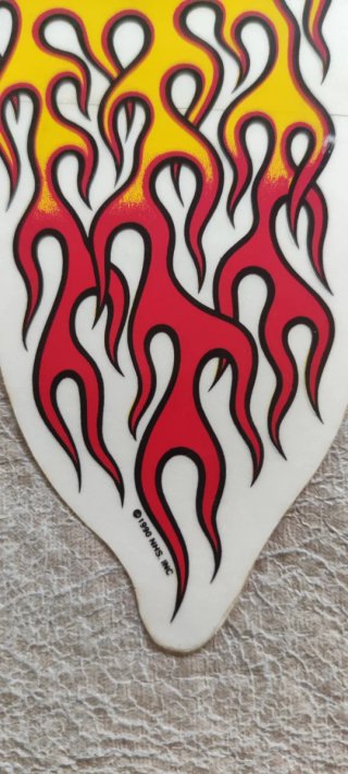 Pegatina Santa Cruz Flames 1990 Skateboard