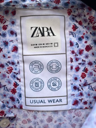 Camisa Zara Estampada Hombre