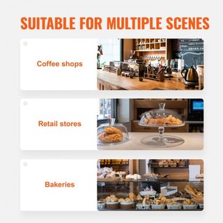 Exhibidor de Pasteles, Exhibidor de Pastelería Comercial de 2 Niveles para Encimera, Caja de Acrílico con Acceso por Puerta Trasera y Estantes Extraíbles, Mantiene Frescos Donas, Bagels, Pasteles ...
