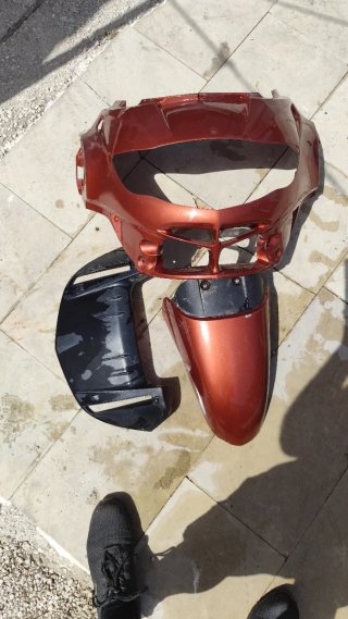 Carenado moto BMW F850GS naranja y negro